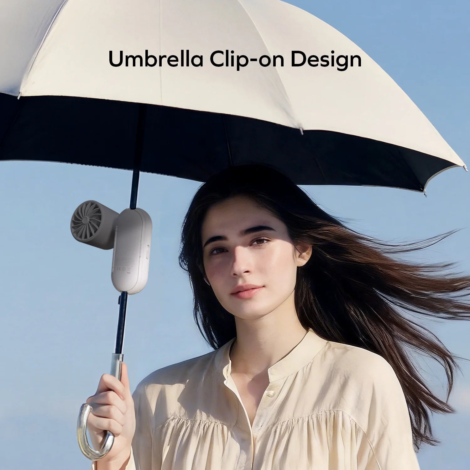 1° Go Clamp Compact Foldable Umbrella-Clip Mini Fan