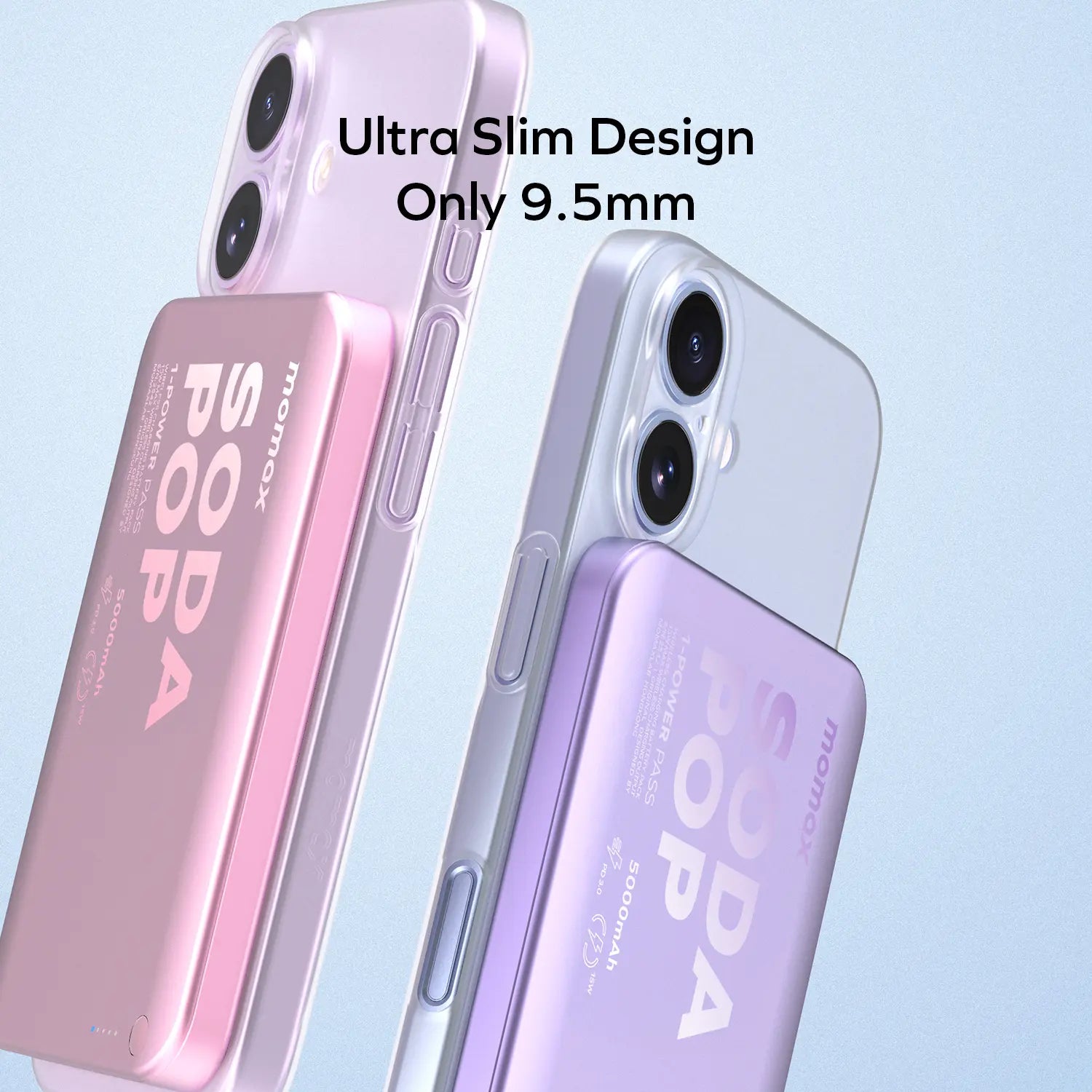 1-Power Pass 5000mAh Magnetic Wireless Charging Battery Pack