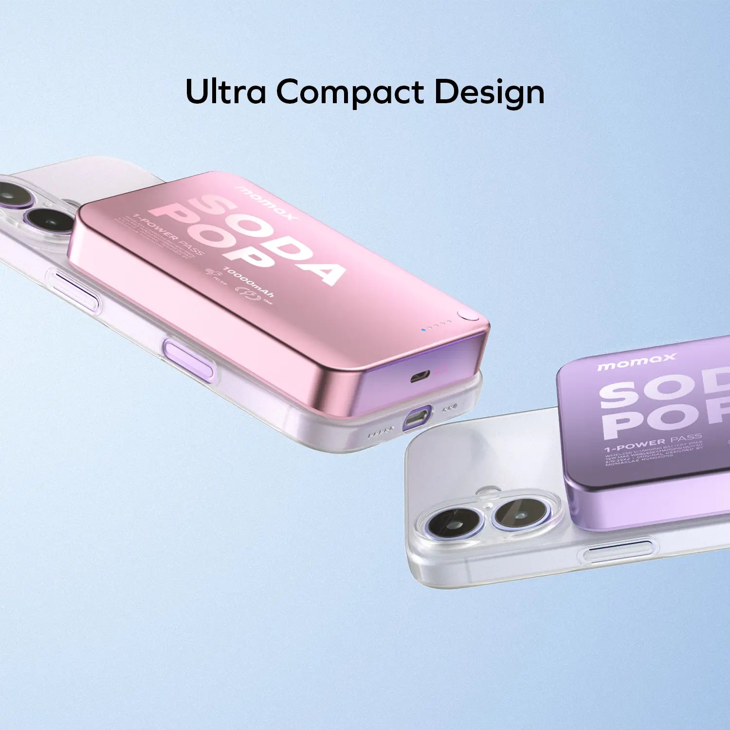 1-Power Pass 10000mAh Magnetic Wireless Battery Pack