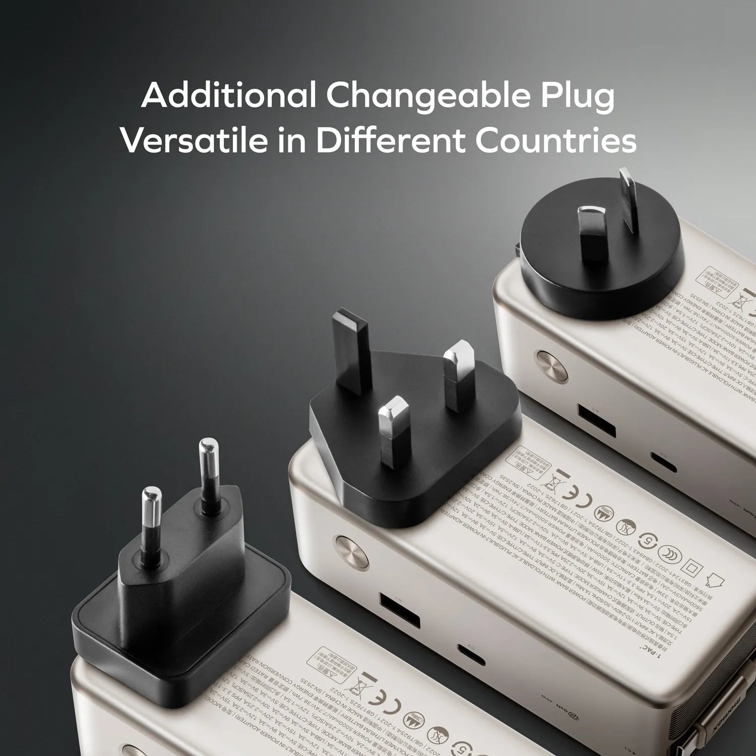 1-Pac⁺ 10000mAh 3in1 Hybrid GaN Battery Pack with Built-In Retractable Cable