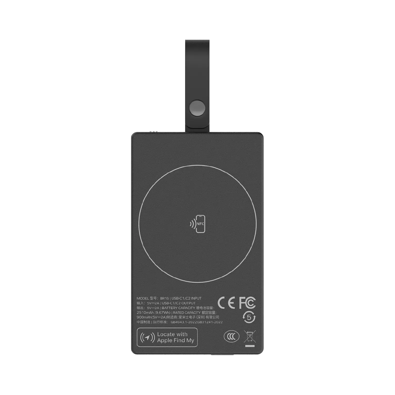 1-Power Badge+ Emergency Power Bank With Find My Locator