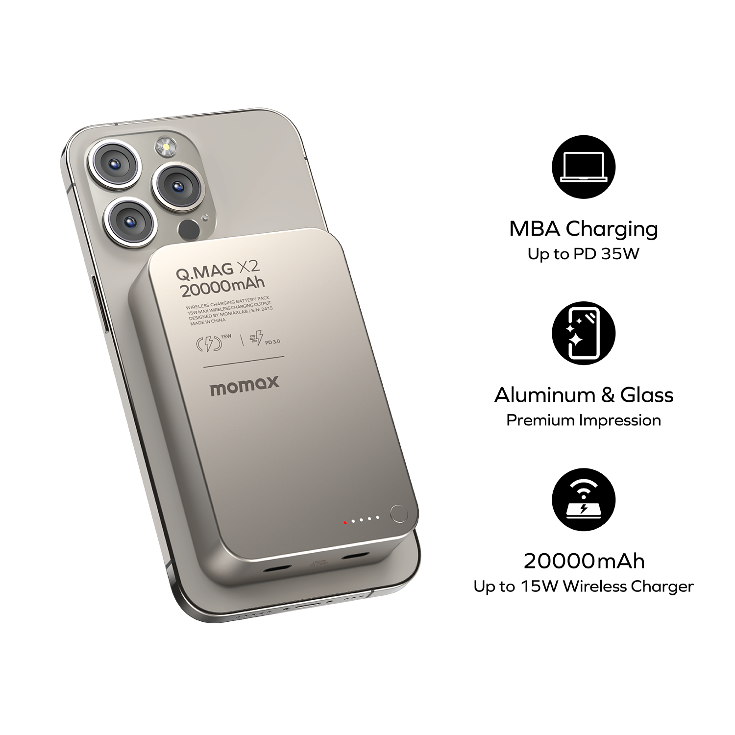 Q.Mag X2 Magnetic Wireless Power Bank 20000mAh - Gen 2