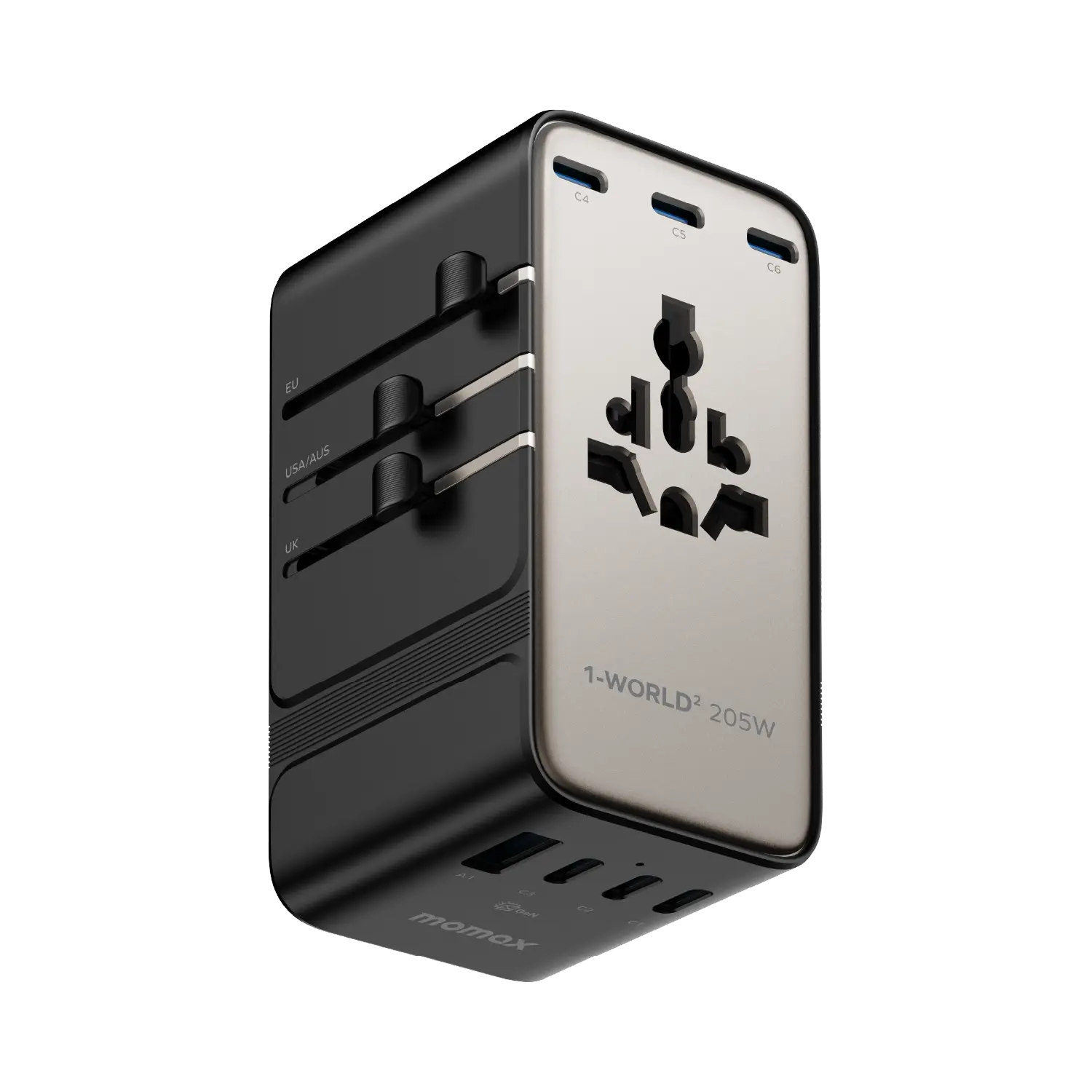 1-World²
205W 7-Port Dual AC Travel Adapter