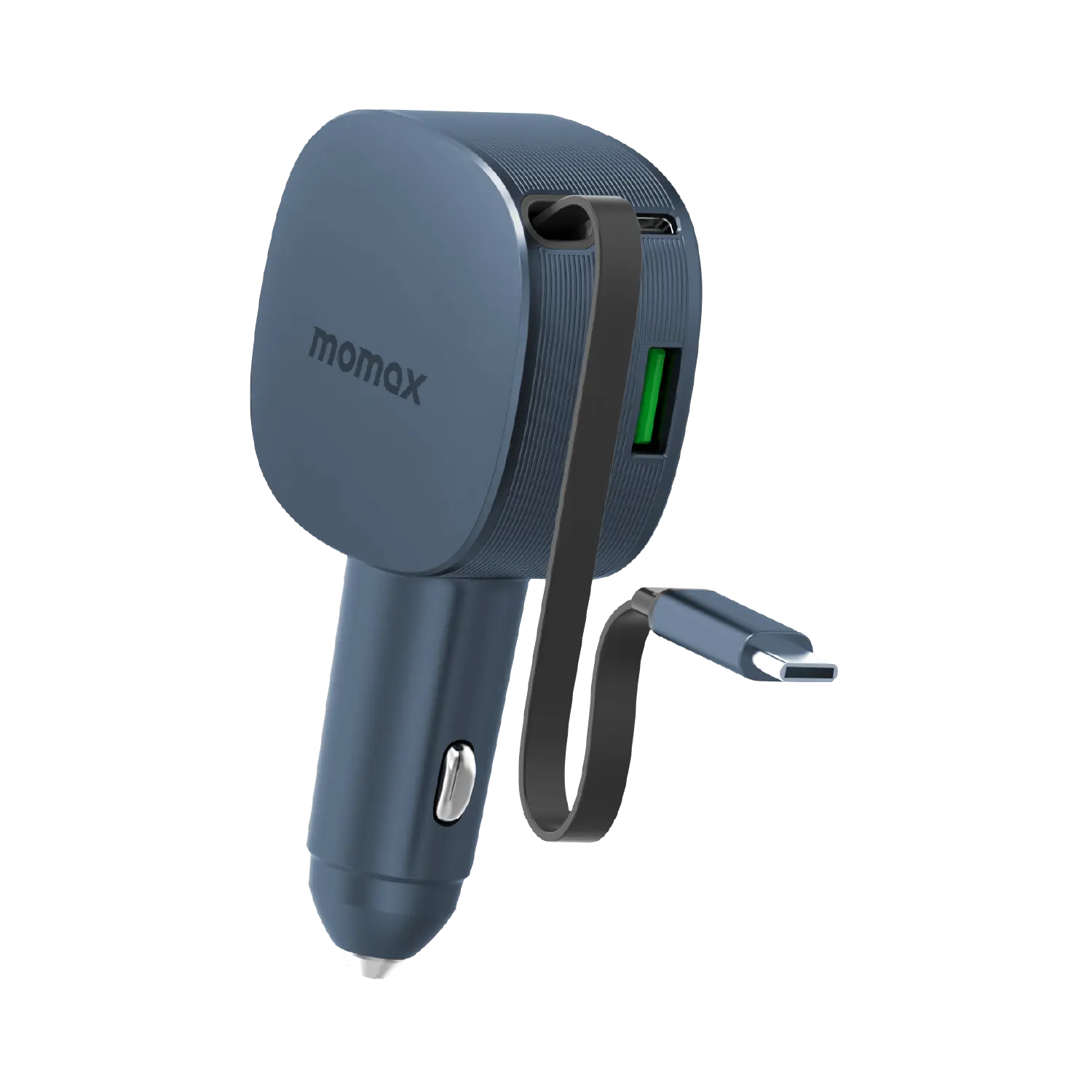 1-Move⁺ 2-Port Car Charger With Built-In Retractable Cable 60W